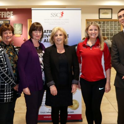 SSC and The Blayney Blades Fiona Roche Business Development Manager with the Blaney Blades and SSC Clinicians in Monaghan