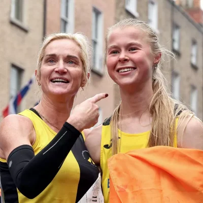 Women's national title winner Ava Crean with Ann-Marie McGlynn